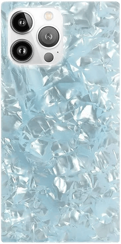 Flaunt Square Icy Blue Pearl iPhone Case