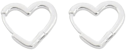 Sterling Silver Heart Shaped Hoop Earring