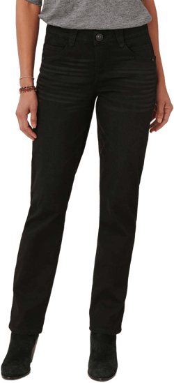 Democracy Women's "Ab"Solution Black Denim Straight Leg Jeans