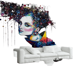 Abstract Woman Wallpaper Mural