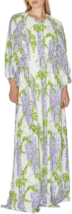 Fran Crepe de Chine Floral Maxi Dress