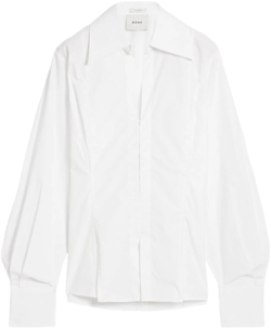 Róhe Women's Pleated Cotton-Poplin Shirt