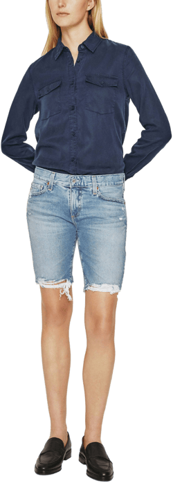 AG Women's Nikki Mid Rise Relaxed Skinny Shorts