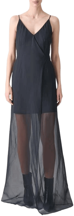 Sheer Silk Double-Layer Gown