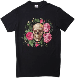 Delta Women's Floral Skull Print T-Shirt