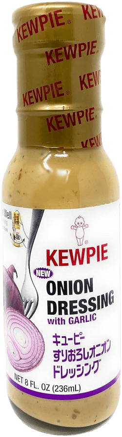 Kewpie Japanese Onion Dressing with Garlic 8oz (236mL), 1 Pack