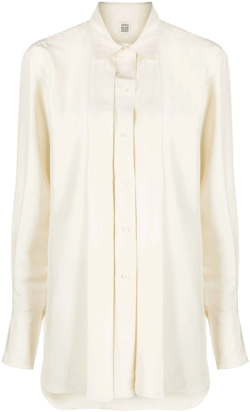 Toteme Women's Pleated Silk Shirt
