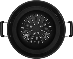 Zerodeko Thai Korean BBQ Grill Pan, Smoke Steak Grill Charcoal Pans, Iron Barbecue Grill Toppers Barbecue Grill Plates for Shabu Vegetable Egg Pork Beef Meat Garlics