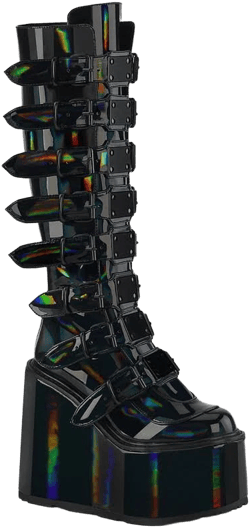 Hologram 5 1/2" Platform Knee High Boot