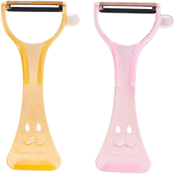 JapanBargain 1539, Fruit Peelers Japanese Potato Carrot Zucchini Vegetable Peeler Made in Japan, Assorted Color, 2 Pack
