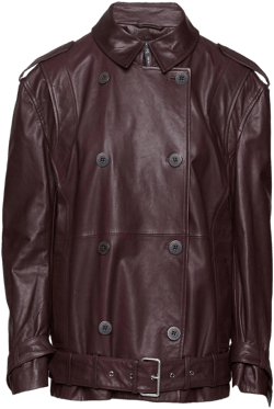 Zeynep Arcay Women's Oversized Leather Biker Jacket