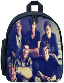 Vufoqzx One Direction Small Backpack Small Bookbag Cartoon Backpack Gifts, Kids Unisex, Size: Blue