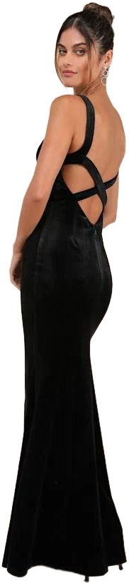 Lulus Velvet Strappy Maxi Dress