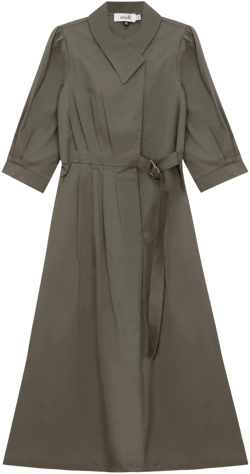 Cotton Midi Wrap Dress