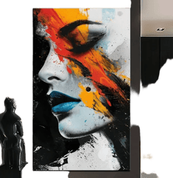 Vibrant Abstract Woman Canvas Print