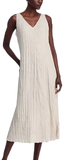 Eileen Fisher Women's Pleated Silk Midi Dress