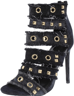 Luxegrl's Denim Frayed Heels