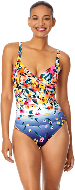 Anne Cole Women's Floral-Print Underwire One-Piece Swimsuit