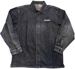 Fubu Women's Vintage Burnout Button Up Shirt Jacket