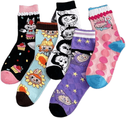 Women's Mid-Calf Cotton Socks with Cute Four Seasons