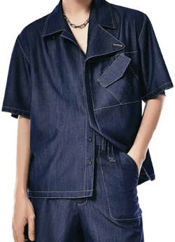 Silk Denim Relaxed Fit Shirt