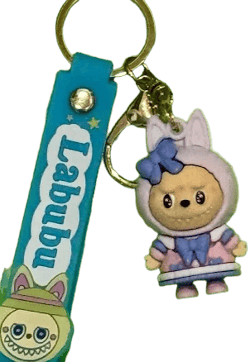 Labubu The Monsters Blue/pink Keychain Doll Character Pendant Bag