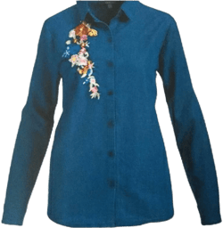 August Silk Denim Top