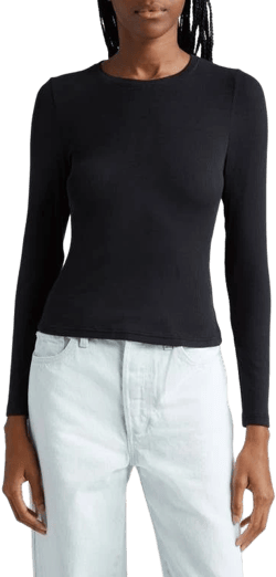 Favorite Daughter Women's Ribbed Long Sleeve Top