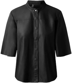 Women's Nero Leather Shirt