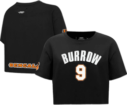Pro Standard Women's Joe Burrow Cincinnati Bengals Cropped T-Shirt