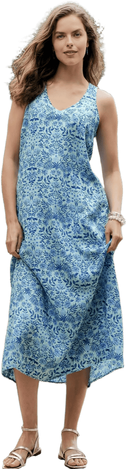 Women's J.Jill Sleeveless V-Neck Maxi Dress