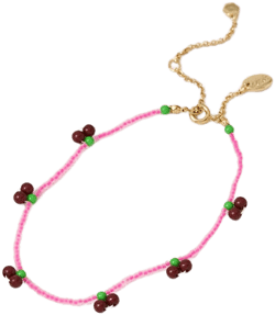 Aerie Cherry Beaded Anklet