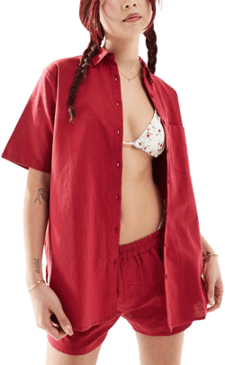 Motel smith oversized beach shirt co-ord