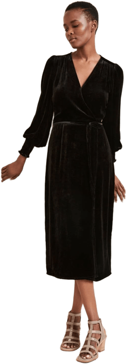 Velvet Wrap Dress