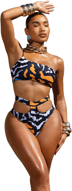 Safari Basil High Waisted Bikini