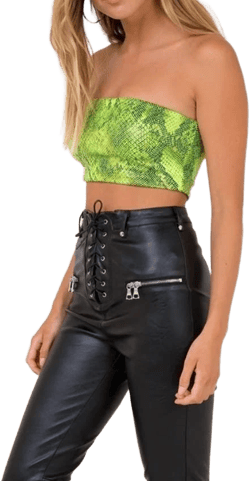 I.Am.Gia Snakeskin Tube Top