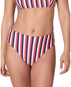 Americana Stripe Women's 90s High Waisted Cheeky Bikini Bottom