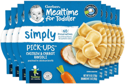 Gerber Pick-ups, Chicken & Carrot Ravioli in a Chicken Broth, 6 Ounce (Pack of 8)