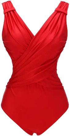 Vintage V-Neck One-Piece Swimsuit