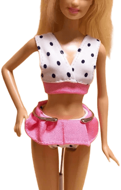 Polka Dot 2-piece Swimsuit Bikini Doll