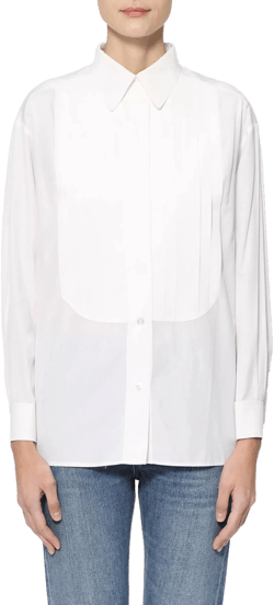 CHANEL F/W 1985 Pleated Poplin Shirt
