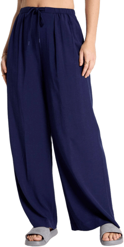 Calia Women's Pleated Wide Leg Swim Cover Up