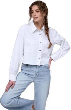 ABBEY Cropped Denim Shirt