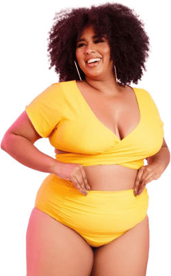 Meet.Curve Women's Ruffle Bikini Top with Sleeve Detail
