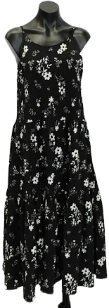 The Teen Space Women's Sleeveless Floral Print Midi Dress