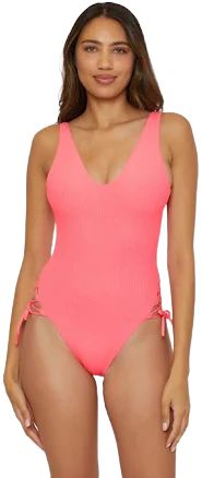 Becca Women's Modern Edge High-Leg One Piece Swimsuit