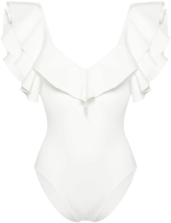 Maygel Coronel Santa Ruffled Swimsuit