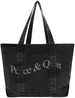 Wordmark Denim Tote Bag