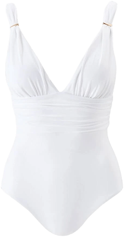 Melissa Odabash Women's Panarea Core One-Piece Swimsuit - White - Size 12