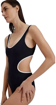 Solid & Striped Women's Sarah Cutout Rib One-Piece Swimsuit